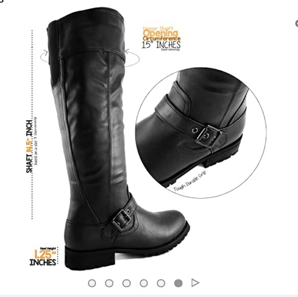 Knee High Military Style Combat Boots 6.5 - Picture 5 of 12